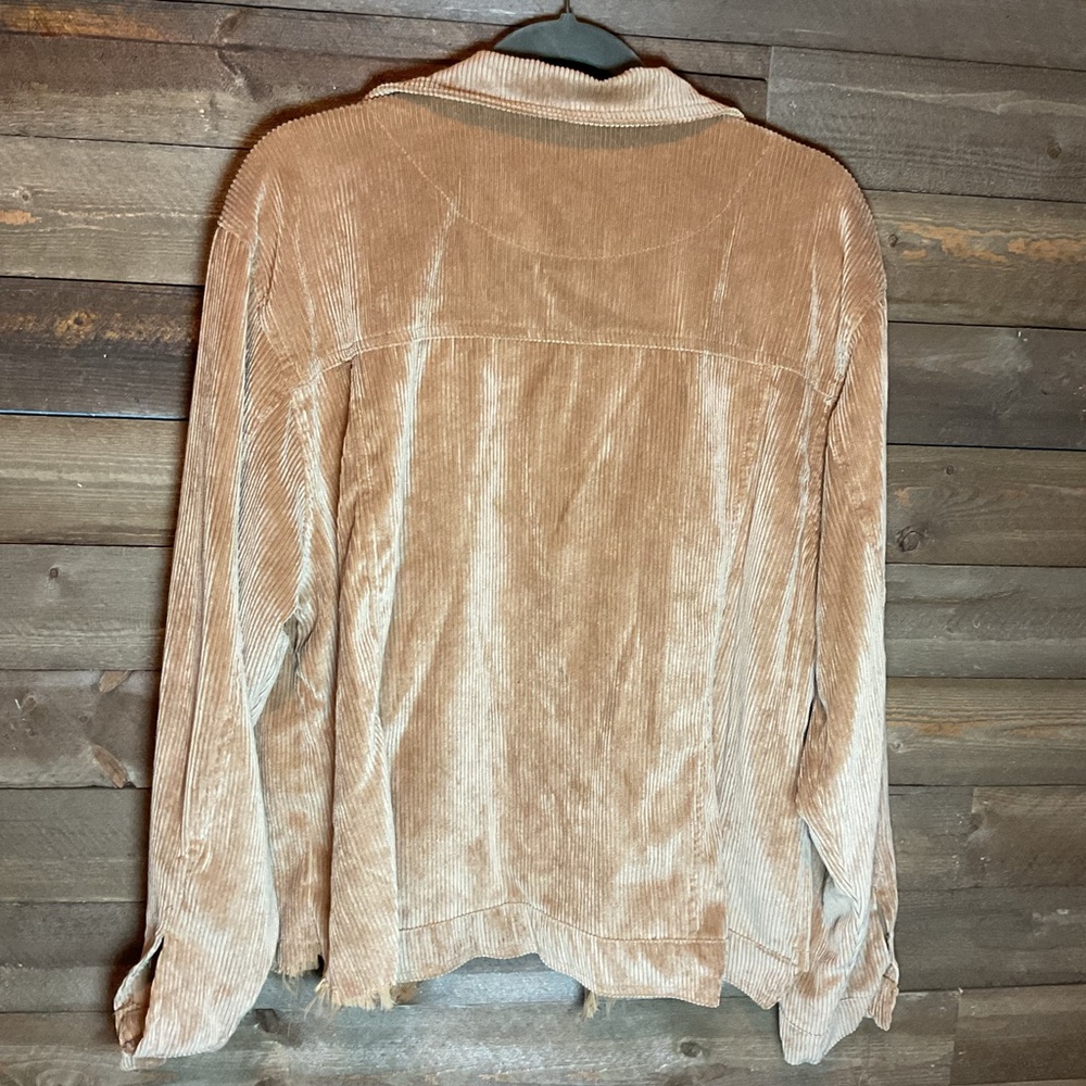 Zenana Carmel Colored Lightweight Corduroy Shirt Jacket Shacket Women’s Size XL - Picture 2 of 2